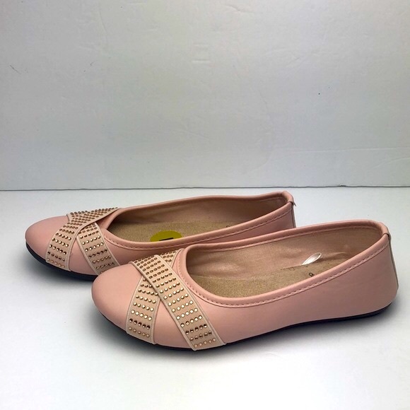Last drop Daisy Fuentes girls ballet flats pink size 1 - Picture 2 of 9